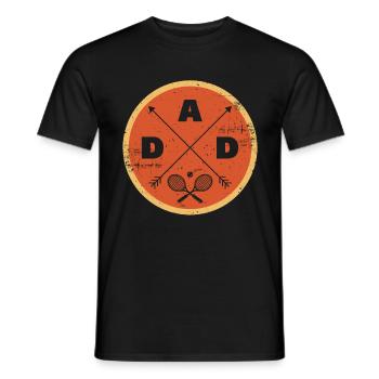 Homme Tennis Papa Tennis Papa Père Cadeau - T-shirt homme - noir - Devant - AI Model Male 178 light (178cm)