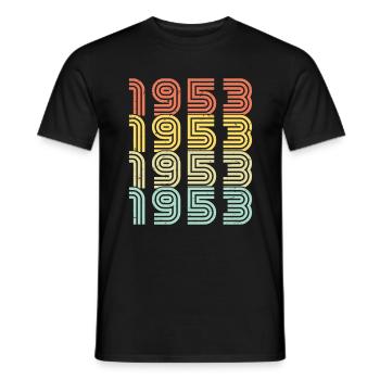 1953 Vintage Retro Geburtstagsgeschenk 1953 - Männer T-Shirt - Schwarz - Vorne - AI Model Male 178 light (178cm)