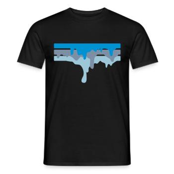 100% Graffiti Color DRIPS - Men's T-Shirt - black - Front - AI Model Male 178 light (178cm)