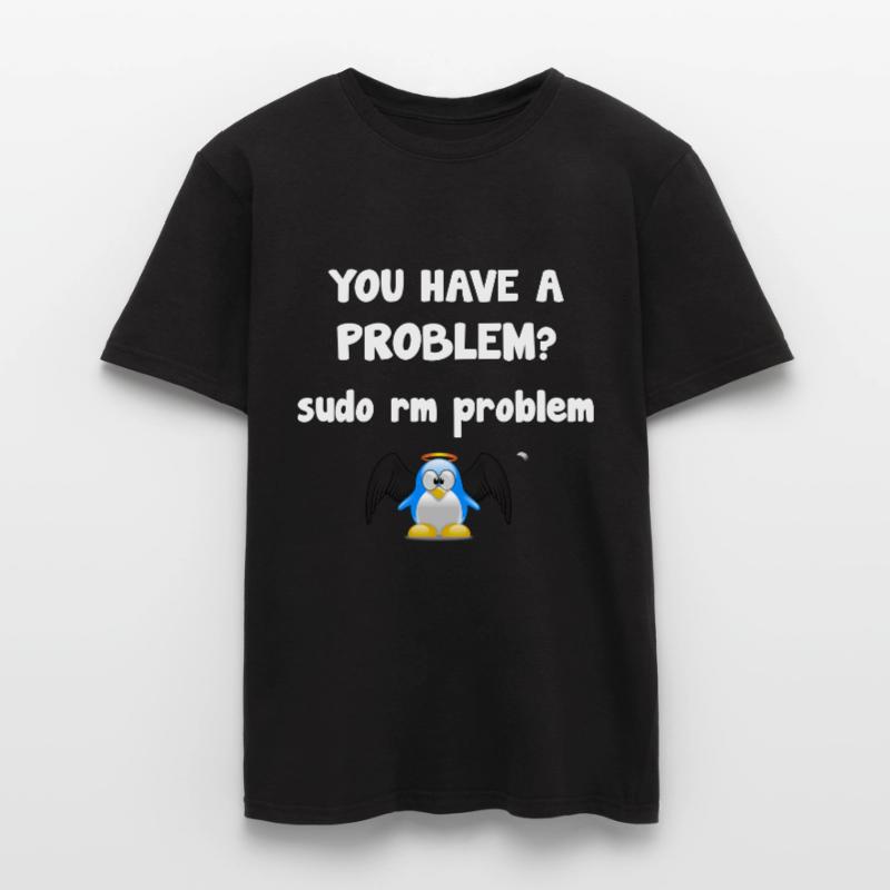Linux sudo rm problème programmeur proverbe T-shirt homme