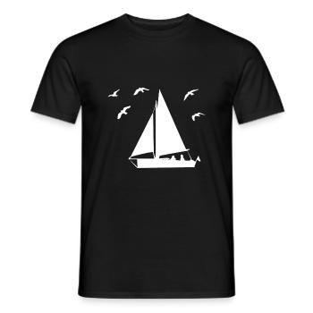 Segeln. Segelschiff, Segler - Männer T-Shirt - Schwarz - Vorne - AI Model Male 178 light (178cm)