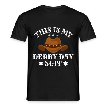 This Is My Derby Day Suit Funny Horse Racing Derby - Männer T-Shirt - Schwarz - Vorne - AI Model Male 178 light (178cm)