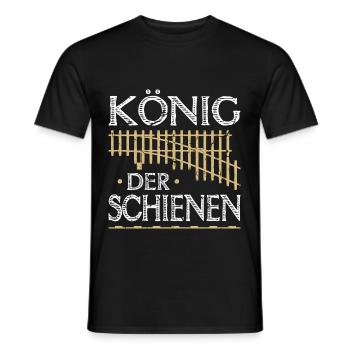 König der Schienen Zugführer Zug Eisenbahn - Männer T-Shirt - Schwarz - Vorne - AI Model Male 178 light (178cm)