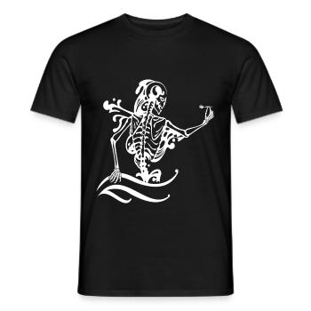 Dart Skeleton Darts player - Men's T-Shirt - black - Front - AI Model Male 178 light (178cm)