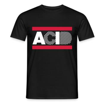 ACID - Männer T-Shirt - Schwarz - Vorne - AI Model Male 178 light (178cm)