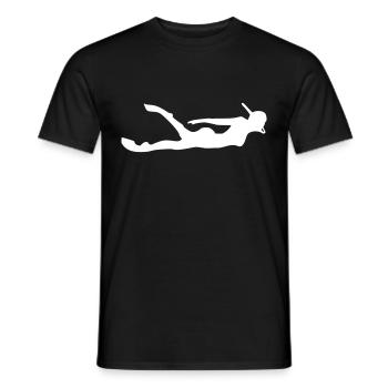 Tauchen - Männer T-Shirt - Schwarz - Vorne - AI Model Male 178 light (178cm)