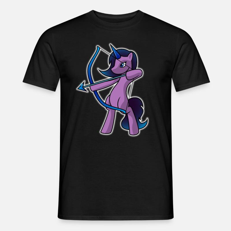 Bogenschütze Einhorn - Männer T-Shirt - Schwarz