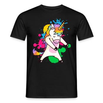 Floss Dance Unicorn - Men's T-Shirt - black - Front - AI Model Male 178 light (178cm)