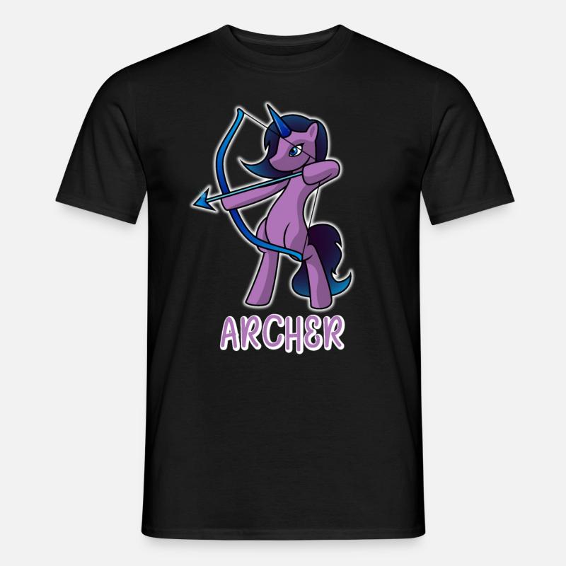 Bogenschütze Einhorn - Männer T-Shirt - Schwarz