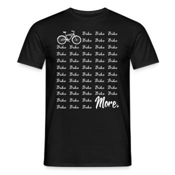 bike more Vélo Cycliste T-Shirt - T-shirt homme - noir - Devant - AI Model Male 178 light (178cm)