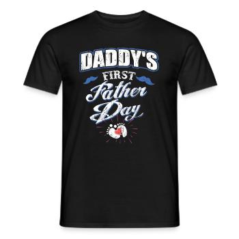 Daddys First Father Day - Father's Day - Dad - Men's T-Shirt - black - Front - AI Model Male 178 light (178cm)