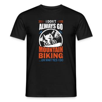Mountain Bike Mountain Biker Mountain Biking Bike - Men's T-Shirt - black - Front - AI Model Male 178 light (178cm)