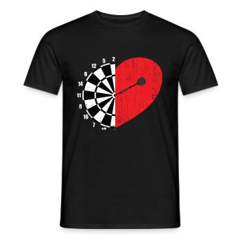 Dart Love Darts Dartboard Dart Darts - T-shirt homme - noir - Devant - AI Model Male 178 light (178cm)