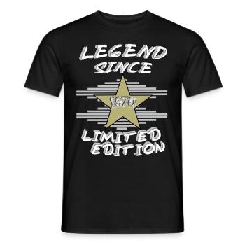 LEGEND SINCE 1970, wahre Legenden - Männer T-Shirt - Schwarz - Vorne - AI Model Male 178 light (178cm)