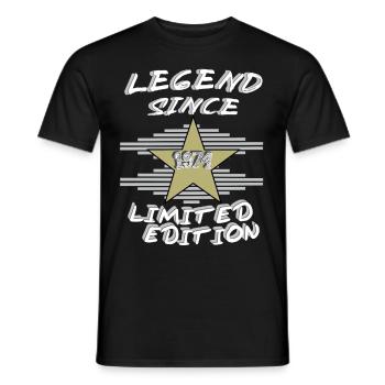 LEGEND SINCE 1974, wahre Legenden - Männer T-Shirt - Schwarz - Vorne - AI Model Male 178 light (178cm)