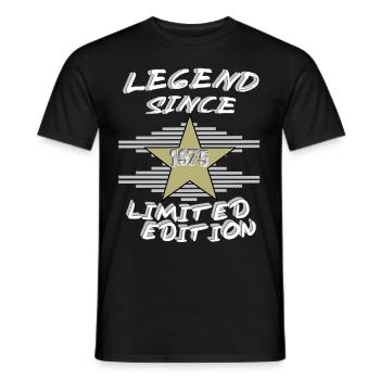 LEGEND SINCE 1975, wahre Legenden - Männer T-Shirt - Schwarz - Vorne - AI Model Male 178 light (178cm)