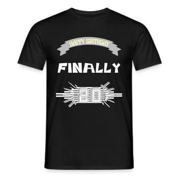 Happy Birthday, zum runden Geburtstag, Geschenk, - Männer T-Shirt - Schwarz - Vorne - AI Model Male 178 light (178cm)