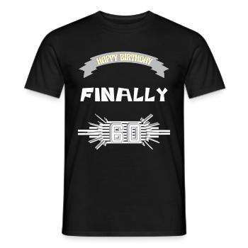 Happy Birthday, zum runden Geburtstag, Geschenk, - Männer T-Shirt - Schwarz - Vorne - AI Model Male 178 light (178cm)