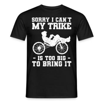 Velomobil | Recumbent Trike Triker Sport Geschenk - Männer T-Shirt - Schwarz - Vorne - AI Model Male 178 light (178cm)