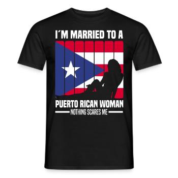 Puerto Rico | Puerto Ricaner Flagge Geschenkideen - Männer T-Shirt - Schwarz - Vorne - AI Model Male 178 light (178cm)