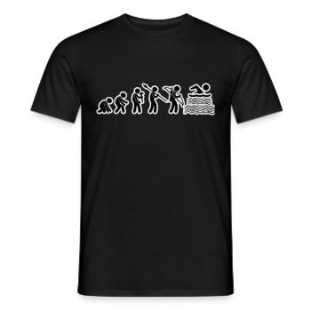 Evolution Swimming Black Grunge - Männer T-Shirt - Schwarz - Vorne - AI Model Male 178 light (178cm)