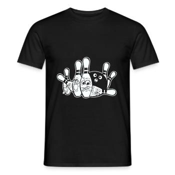Bowling and bowling gift - Men's T-Shirt - black - Front - AI Model Male 178 light (178cm)