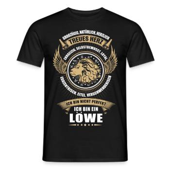 Löwe Sternzeichen Horoskop Geschenk - Männer T-Shirt - Schwarz - Vorne - AI Model Male 178 light (178cm)