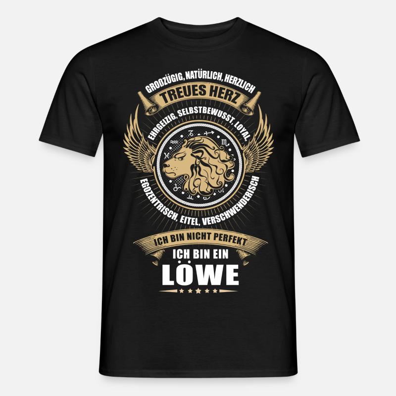 Löwe Sternzeichen Horoskop Geschenk - Männer T-Shirt - Schwarz