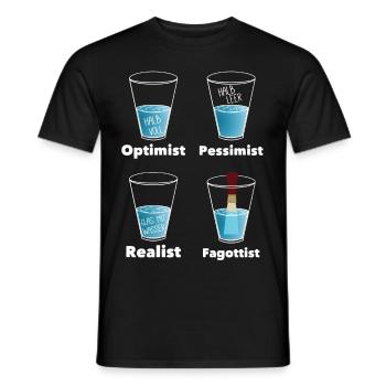 Wasserglas groß_Fagott - Männer T-Shirt - Schwarz - Vorne - AI Model Male 178 light (178cm)