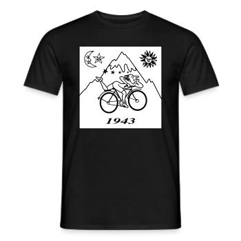 Albert Hofmann LSD 1943 Black & White - Men's T-Shirt - black - Front - AI Model Male 178 light (178cm)
