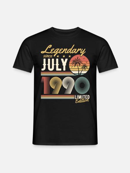 Legendary Since July 1990 Limited Edition - Männer T-Shirt - Schwarz