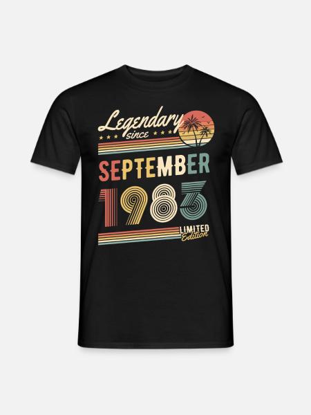 Legendary Since September 1983 Limited Edition - Männer T-Shirt - Schwarz
