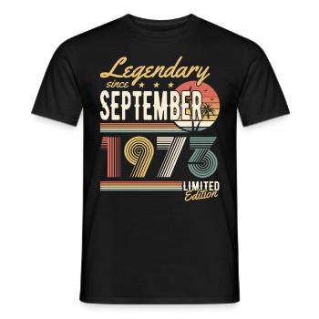 Legendary since September 1973 Limited Edition - T-shirt homme - noir - Devant - AI Model Male 178 light (178cm)