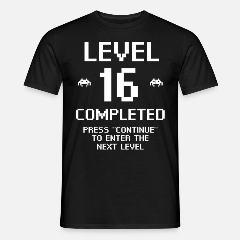 Level 16 Completed - Männer T-Shirt - Schwarz