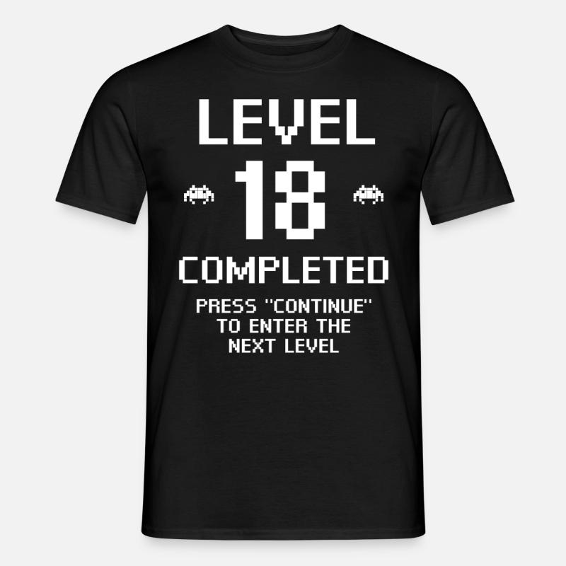 Level 18 Completed - Männer T-Shirt - Schwarz