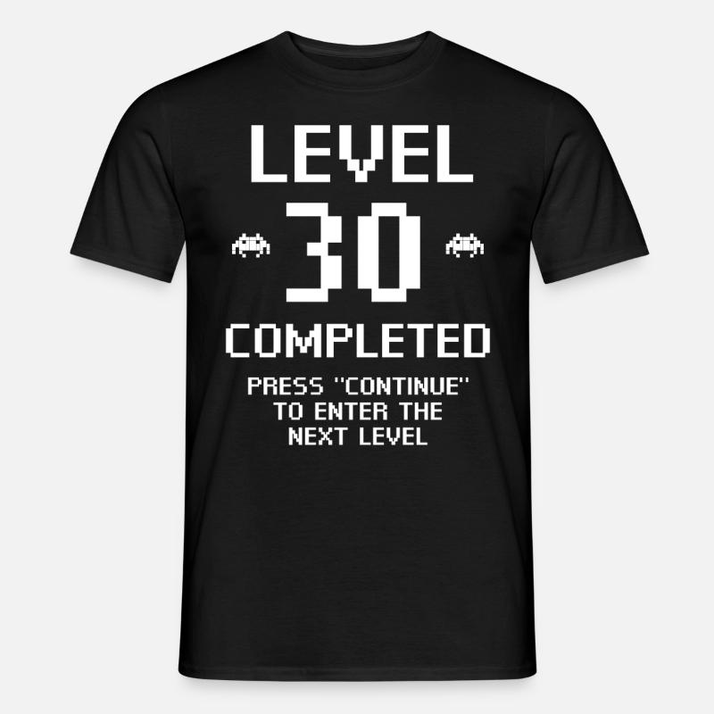 Level 30 Completed - Männer T-Shirt - Schwarz