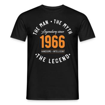 Legendary since 1966 The Man The Myth - T-shirt homme - noir - Devant - AI Model Male 178 light (178cm)