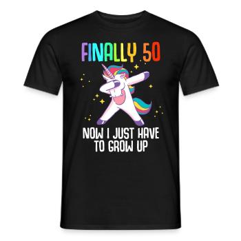 Finally 50 Now I Just Have To Grow Up - Men's T-Shirt - black - Front - AI Model Male 178 light (178cm)