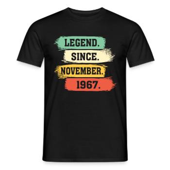 Légende depuis novembre 1967 - T-shirt homme - noir - Devant - AI Model Male 178 light (178cm)