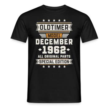 Oldtimer December 1962 Geburtstag Geschenk - Männer T-Shirt - Schwarz - Vorne - AI Model Male 178 light (178cm)