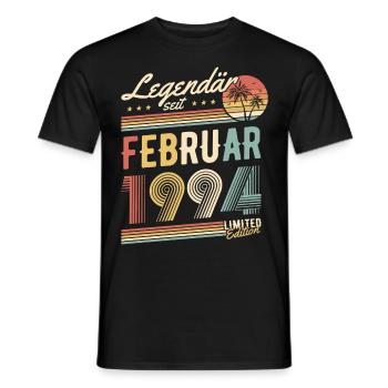 Legendär Seit Februar 1994 Limited Edition - Männer T-Shirt - Schwarz - Vorne - AI Model Male 178 light (178cm)