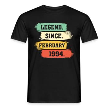 Légende depuis février 1994 - T-shirt homme - noir - Devant - AI Model Male 178 light (178cm)