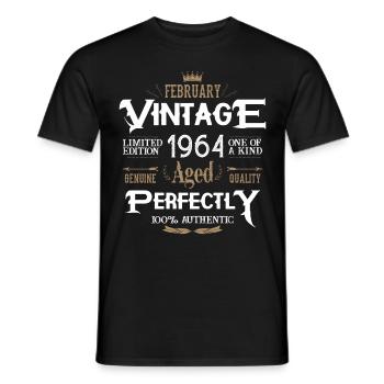 1964 born Legends Birthday - Men's T-Shirt - black - Front - AI Model Male 178 light (178cm)