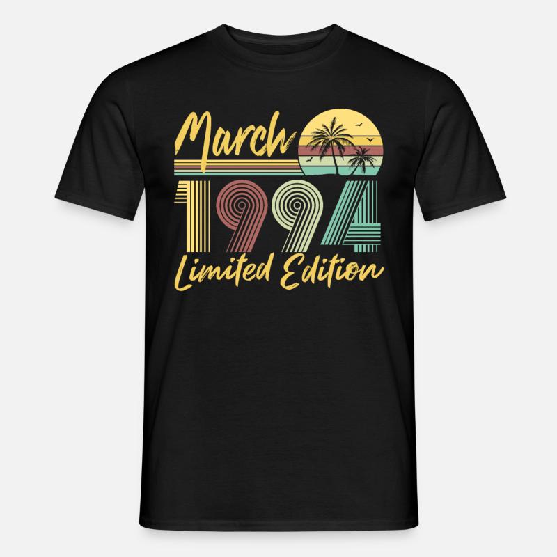 March 1994 Limited Edition - Männer T-Shirt - Schwarz