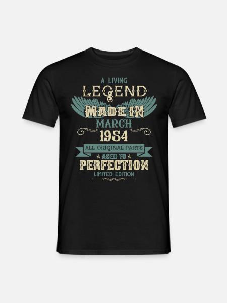 March 1954 Vintage Birthday Gift - Men's T-Shirt - black