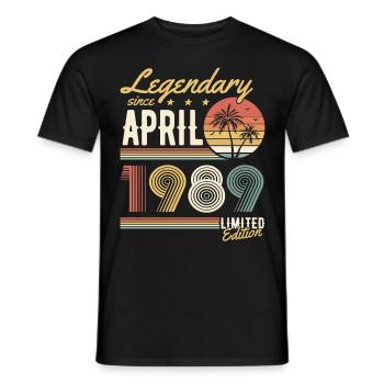 Legendary Since April 1989 Limited Edition - Männer T-Shirt - Schwarz - Vorne - AI Model Male 178 light (178cm)