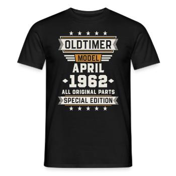 Oldtimer April 1962 Geburtstag Geschenk - Männer T-Shirt - Schwarz - Vorne - AI Model Male 178 light (178cm)
