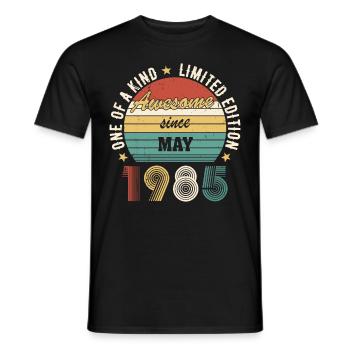 Génial depuis mai 1985 Édition Limitée Anniversaire - T-shirt homme - noir - Devant - AI Model Male 178 light (178cm)