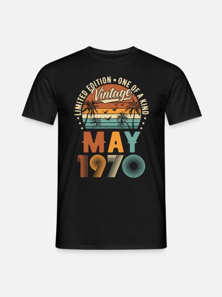 Limited Edition Mai 1970 Geburtstag Geschenk - Männer T-Shirt - Schwarz