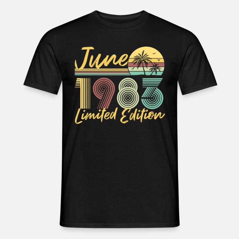 Juni 1983 Limited Edition Geburtstag Geschenk - Männer T-Shirt - Schwarz